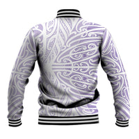 Purple New Zealand Puhoro Maori Tattoo Baseball Jacket