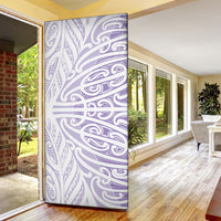 Purple New Zealand Puhoro Maori Tattoo Door Cover