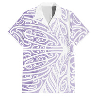 Purple New Zealand Puhoro Maori Tattoo Family Matching Mermaid Dress and Hawaiian Shirt