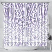 Purple New Zealand Puhoro Maori Tattoo Shower Curtain