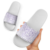 Purple New Zealand Puhoro Maori Tattoo Slide Sandals