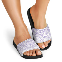 Purple New Zealand Puhoro Maori Tattoo Slide Sandals