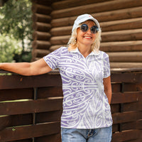 Purple New Zealand Puhoro Maori Tattoo Women Polo Shirt