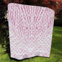 Pink New Zealand Puhoro Maori Tattoo Quilt