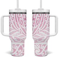 Pink New Zealand Puhoro Maori Tattoo Tumbler With Handle