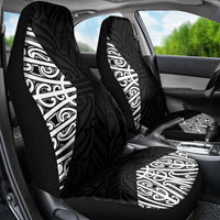 Black New Zealand Puhoro Maori Tattoo Car Seat Cover