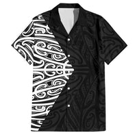 Black New Zealand Puhoro Maori Tattoo Family Matching Mermaid Dress and Hawaiian Shirt