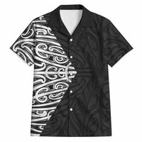 Black New Zealand Puhoro Maori Tattoo Hawaiian Shirt LT14 Black - Polynesian Pride