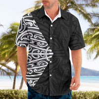 Black New Zealand Puhoro Maori Tattoo Hawaiian Shirt LT14 - Polynesian Pride