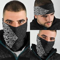 Black New Zealand Puhoro Maori Tattoo Neck Gaiter