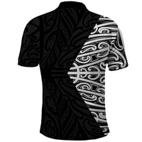 Black New Zealand Puhoro Maori Tattoo Polo Shirt