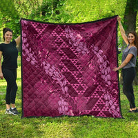 Pink Aloha Hawaii Quilt Hawaiian Kakau Ohia Lehua Lei LT14 - Polynesian Pride