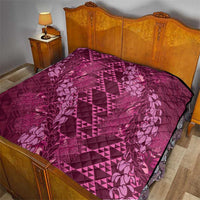 Pink Aloha Hawaii Quilt Hawaiian Kakau Ohia Lehua Lei LT14 - Polynesian Pride