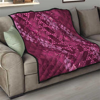 Pink Aloha Hawaii Quilt Hawaiian Kakau Ohia Lehua Lei LT14 - Polynesian Pride