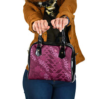 Pink Aloha Hawaii Shoulder Handbag Hawaiian Kakau Ohia Lehua Lei - Polynesian Pride