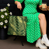 Green Aloha Hawaii Tote Bag Hawaiian Kakau Ohia Lehua Lei - Polynesian Pride