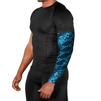 Naval Night Aloha Hawaii Arm Sleeves Hawaiian Kakau Ohia Lehua Lei - Polynesian Pride