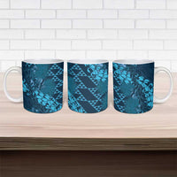 Naval Night Aloha Hawaii Ceramic Mug Hawaiian Kakau Ohia Lehua Lei - Polynesian Pride