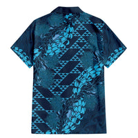 Naval Night Aloha Hawaii Family Matching Mermaid Dress and Hawaiian Shirt Hawaiian Kakau Ohia Lehua Lei LT14 - Polynesian Pride