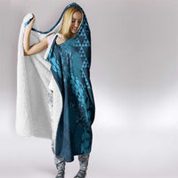 Naval Night Aloha Hawaii Hooded Blanket Hawaiian Kakau Ohia Lehua Lei - Polynesian Pride