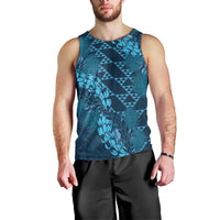 Naval Night Aloha Hawaii Men Tank Top Hawaiian Kakau Ohia Lehua Lei - Polynesian Pride