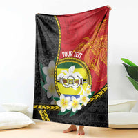 Personalised PNG Morobe Provins Blanket Papua New Guinea Plumeria Melanesian Pattern LT14 - Polynesian Pride