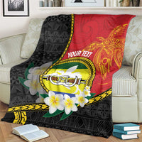 Personalised PNG Morobe Provins Blanket Papua New Guinea Plumeria Melanesian Pattern LT14 - Polynesian Pride