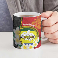 Personalised PNG Morobe Provins Ceramic Mug Papua New Guinea Plumeria Melanesian Pattern LT14 - Polynesian Pride