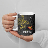 Personalised PNG Morobe Provins Ceramic Mug Papua New Guinea Plumeria Melanesian Pattern LT14 - Polynesian Pride