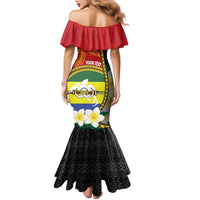 Personalised PNG Morobe Provins Family Matching Mermaid Dress and Hawaiian Shirt Papua New Guinea Plumeria Melanesian Pattern LT14 - Polynesian Pride