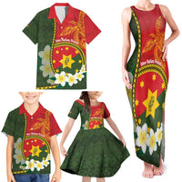 Personalised PNG Isten Hailans Provins Family Matching Tank Maxi Dress and Hawaiian Shirt Papua New Guinea Plumeria Melanesian Pattern LT14 - Polynesian Pride