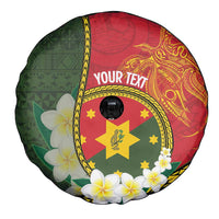 Personalised PNG Isten Hailans Provins Spare Tire Cover Papua New Guinea Plumeria Melanesian Pattern LT14 - Polynesian Pride