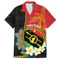 Personalised PNG Sauten Hailans Hawaiian Shirt Papua New Guinea Plumeria Melanesian Pattern - Polynesian Pride
