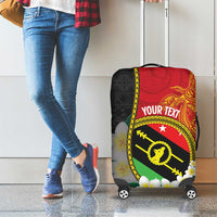 Personalised PNG Sauten Hailans Luggage Cover Papua New Guinea Plumeria Melanesian Pattern - Polynesian Pride