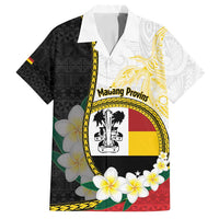Personalised PNG Madang Provins Family Matching Tank Maxi Dress and Hawaiian Shirt Papua New Guinea Plumeria Melanesian Pattern LT14 Dad's Shirt - Short Sleeve White - Polynesian Pride