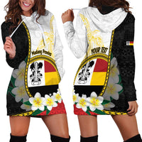 Personalised PNG Madang Provins Hoodie Dress Papua New Guinea Plumeria Melanesian Pattern LT14 - Polynesian Pride
