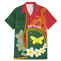 Personalised PNG Oro Provins Family Matching Mermaid Dress and Hawaiian Shirt Papua New Guinea Plumeria Melanesian Pattern LT14 Dad's Shirt - Short Sleeve Green - Polynesian Pride