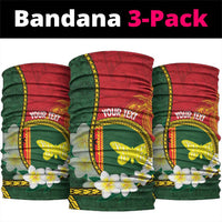 PNG Oro Provins Neck Gaiter Papua New Guinea Plumeria Melanesian Pattern LT14