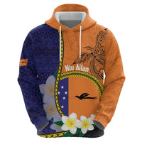 Personalised PNG Niu Ailan Hoodie Papua New Guinea Plumeria Melanesian Pattern - Polynesian Pride