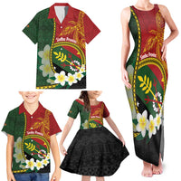 Personalised PNG Simbu Provins Family Matching Tank Maxi Dress and Hawaiian Shirt Papua New Guinea Plumeria Melanesian Pattern LT14 - Polynesian Pride
