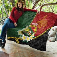 Personalised PNG Simbu Provins Quilt Papua New Guinea Plumeria Melanesian Pattern LT14 - Polynesian Pride