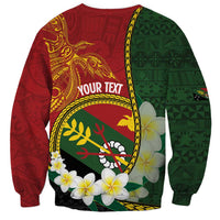 Personalised PNG Simbu Provins Sweatshirt Papua New Guinea Plumeria Melanesian Pattern LT14 - Polynesian Pride