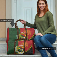 Personalised PNG Simbu Provins Travel Bag Papua New Guinea Plumeria Melanesian Pattern - Polynesian Pride