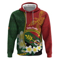 Personalised PNG Simbu Provins Zip Hoodie Papua New Guinea Plumeria Melanesian Pattern - Polynesian Pride