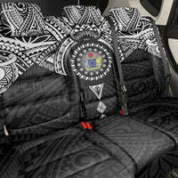Cook Islands Manta Ray Back Car Seat Cover Kuki Airani Tattoo Black Color LT14 - Polynesian Pride