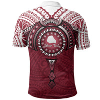 Personalised Cook Islands Mangaia Polo Shirt Map With Kuki Airani Manta Ray Tattoo LT14 - Polynesian Pride