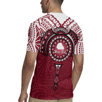 Personalised Cook Islands Mangaia Rugby Jersey Map With Kuki Airani Manta Ray Tattoo LT14 - Polynesian Pride