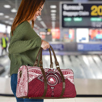 Personalised Cook Islands Mangaia Travel Bag Map With Kuki Airani Manta Ray Tattoo LT14 - Polynesian Pride