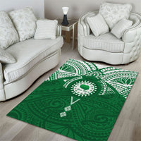 Personalised Cook Islands Rarotonga Area Rug Map With Kuki Airani Manta Ray Tattoo LT14 - Polynesian Pride