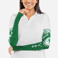 Personalised Cook Islands Rarotonga Arm Sleeves Map With Kuki Airani Manta Ray Tattoo LT14 - Polynesian Pride